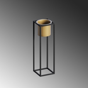 Ghiveci decorativ GED023A Auriu 15x50x15 cm - Img 5