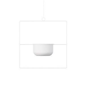Ghiveci decorativ Pandantif Alb 40x40x17 cm - Img 5