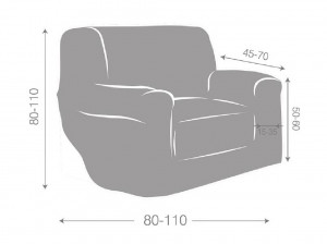Husa Fotoliu cu Elastic, Argos C08, 80-110 cm - Img 2