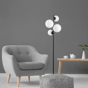 Lampadar Fazli Negru 33x33x162 cm - Img 3