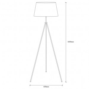 Lampadar Tripod - 4062 Vintage Maro deschis - Img 3