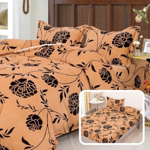 Lenjerie cu elastic 180x200 cm, Kraya 6 Piese (Cocolino) - Img 2