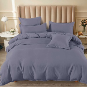 Lenjerie cu Elastic 180x200 Junne Gri Inchis 6 Piese (Finet)