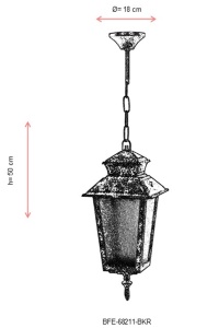 Lustra de exterior 68211 Maro 50x18 cm - Img 3