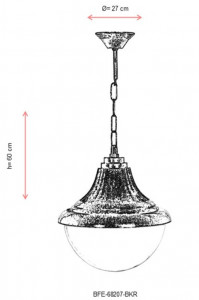 Lustra de exterior BFE-68207-BKR Maro - Img 3