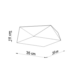 Lustra Hexa Argint 35x35x15 cm - Img 4