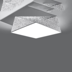 Lustra Hexa Argint 45x45x15 cm - Img 2