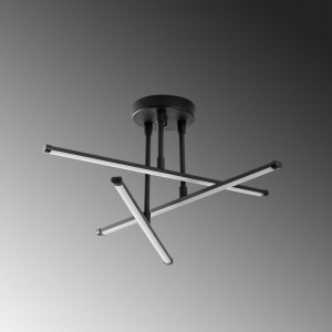 Lustra Ledflower Negru 51x51x26 cm - Img 6