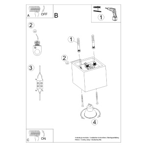 Lustra Quad Gri 10x10x10 cm - Img 6
