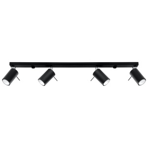 Lustra Ring Negru 80x6x16 cm