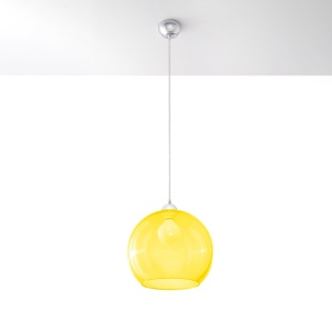 Lustra suspendata Ball Galben 30x30x120 cm - Img 2