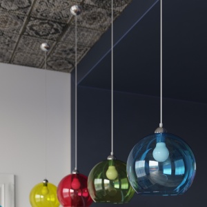 Lustra suspendata Ball Transparent 30x30x120 cm - Img 8