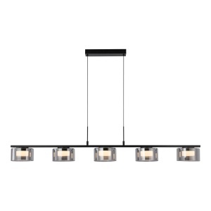 Lustra suspendata Cholet, Negru, 15x125x150 cm - Img 3