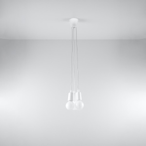 Lustra suspendata Diego Alb 15x15x90 cm - Img 2