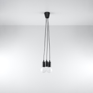 Lustra suspendata Diego Negru 15x15x90 cm - Img 2