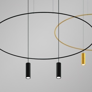 Lustra suspendata Holar Negru 131x6x170 cm - Img 3