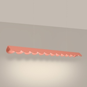 Lustra suspendata LED Biscuit Peach 3000K 131x13x200 cm - Img 3