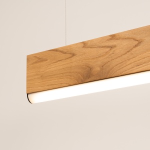 Lustra suspendata LED Lykke Stejar 3000K 150x3.5x150 cm - Img 5