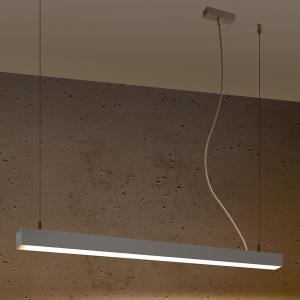 Lustra suspendata LED Pinne Gri 3000K 90x6x150 cm - Img 3