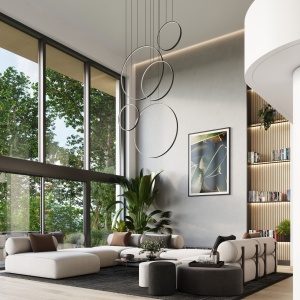Lustra suspendata LED Rio 55 Alb 4000K 170x30x250 cm - Img 13