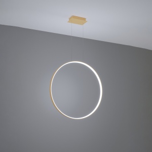 Lustra suspendata LED Rio Auriu 4000K 78x16x150 cm - Img 3