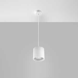 Lustra suspendata Orbis Alb 10x10x110 cm - Img 2