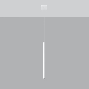 Lustra suspendata Pastelo Alb 8x8x100 cm - Img 2
