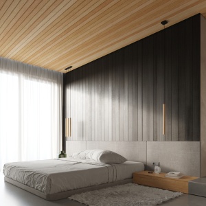 Lustra suspendata Pastelo din lemn, Natural 19.5x19.5x115 cm - Img 9