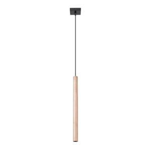 Lustra suspendata Pastelo din lemn, Natural 3.5x3.5x120 cm