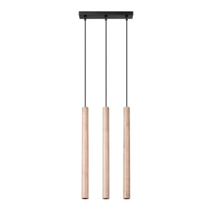 Lustra suspendata Pastelo din lemn, Natural 30x5x110 cm