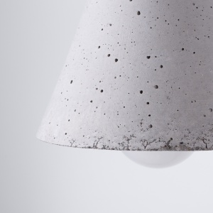 Lustra suspendata Rea din beton Gri 12x12x125 cm - Img 2