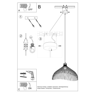 Lustra suspendata Umb Negru 40x40x125 cm - Img 5