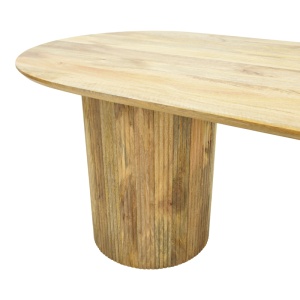 Masa de dining, Flute, Natural, 90x200x76 cm - Img 4