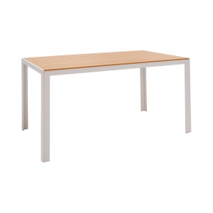 Masa de Gradina Nares Alb - Natural 140x80x72.5 cm