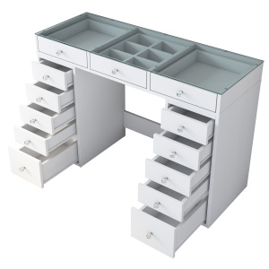 Masa de toaleta BJ105 Alb 120x79.8x44.5 cm - Img 8