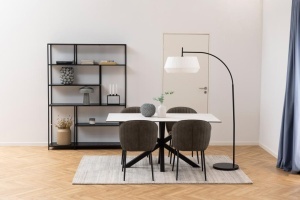 Masa dining Heaven, Alb, 75.5x160x90 cm