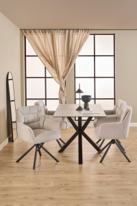 Masa dining Heaven, Gri, 75.5x135x80 cm
