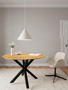 Masa dining Heaven, Natural, 75.5x119x119 cm