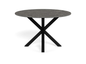 Masa dining Heaven, Negru, 75.5x119x119 cm - Img 4