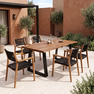 Masa dining Miles, Nuc, 160x80x76 cm