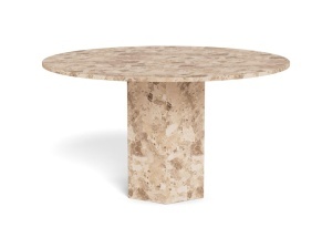 Masa dining Naxos, Maro mat, 75x130x130 cm - Img 6