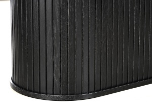 Masa dining NOLA, Negru, 95x75x180-230 cm