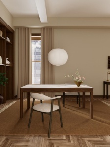 Masa dining Southampton, Bej, 75x180x90 cm