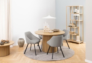 Masa dining Yale, Natural, 75x120x120 cm