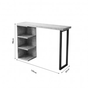 Masa pentru bar, Pako Word, Collins, lemn natural de pin, 35mm, 139 x 29 x 90 cm - Img 5