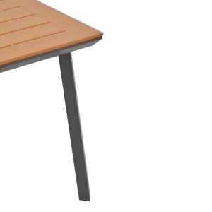 Masa Synergy aluminiu antracit placaj natural 80x80x74 cm - Img 4