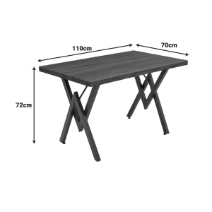 Masa Vertex, Negru, 110x70x72 cm - Img 5