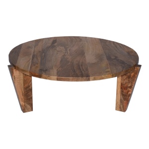 Masuta de cafea, Japandi, Pako, Natural 90x90x35 cm - Img 4