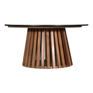 Masuta de cafea Mable boho Negru 100x100x45 cm - Img 3