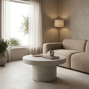 Masuta de cafea, Umbra, Pako, Gri deschis 80x80x31.5 cm